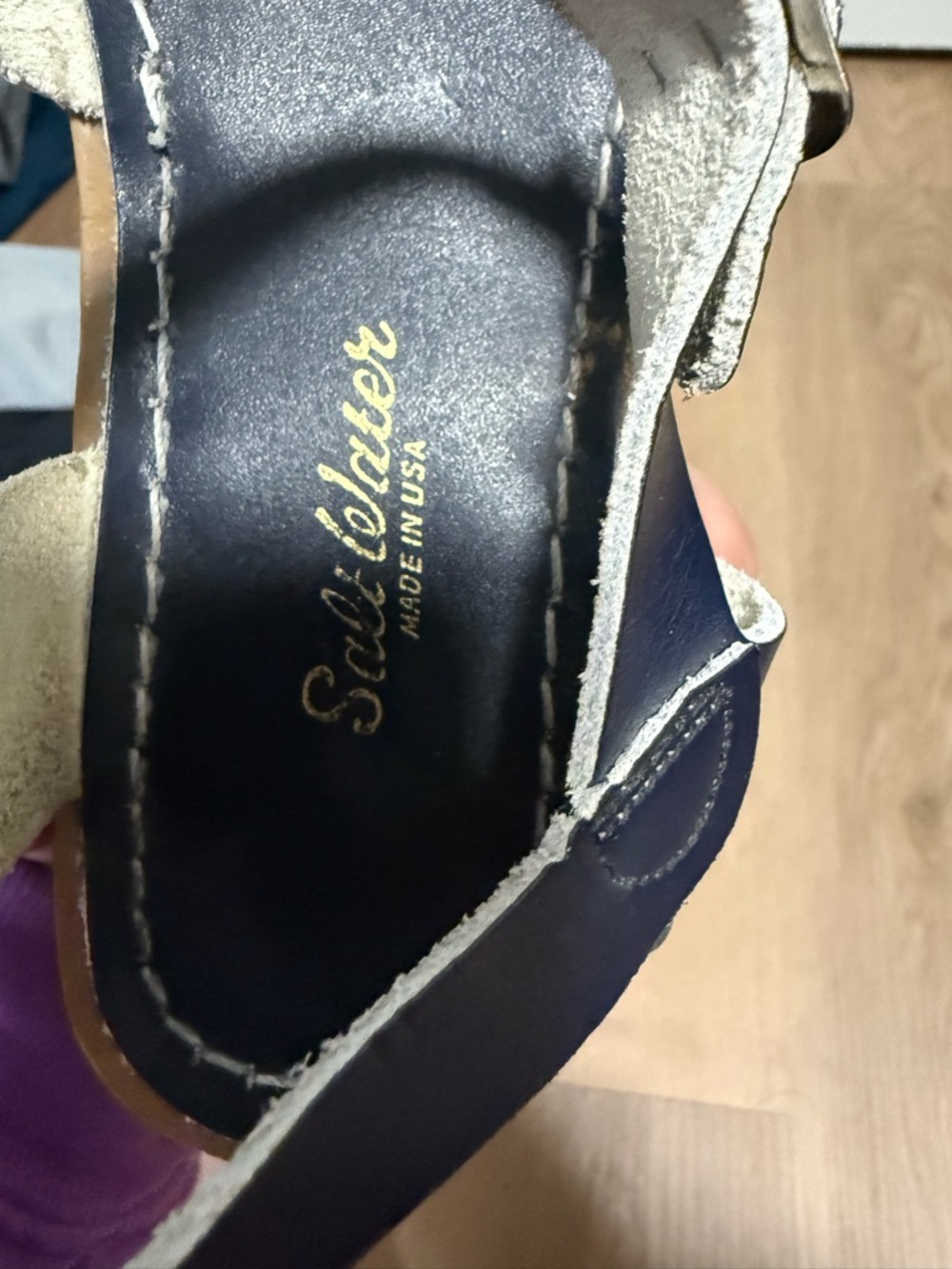 Salt Water Sandals Navy Blue size 7 - Picture 4 of 6